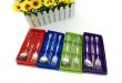 Decals stainless steel chopsticks spoon fork cutlery sets for wedding favors