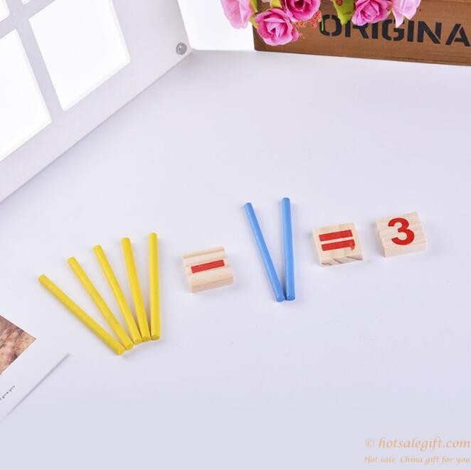 hotsalegift educational toys wooden toys montessori teaching aids intellectual learning stick figures stick early childhood 3