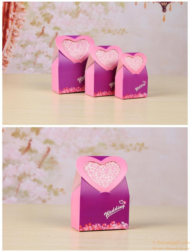 hotsalegift heartshaped paper wedding candy box 2