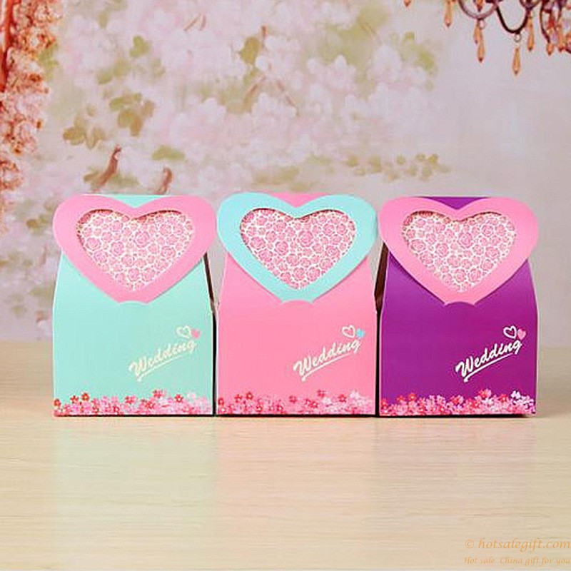 hotsalegift heartshaped paper wedding candy box