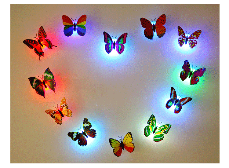 hotsalegift led fiber luminous butterfly simulation butterfly light oem production