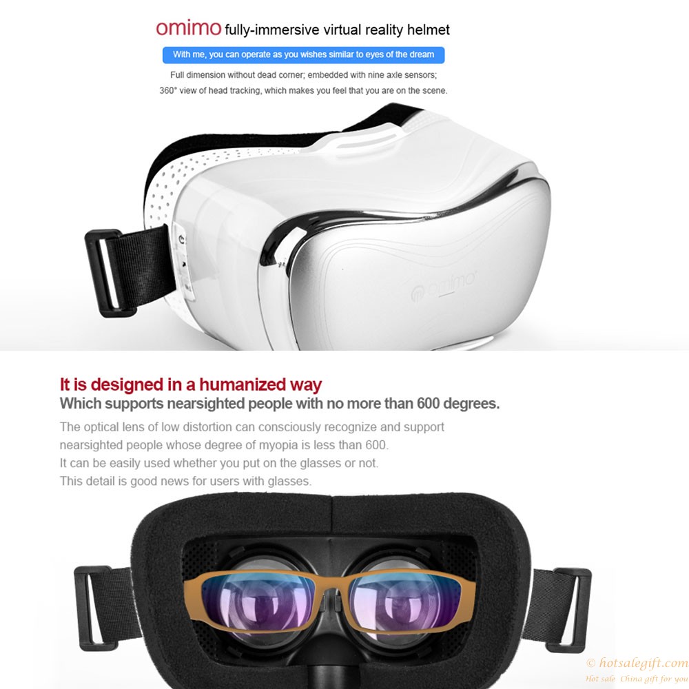 hotsalegift omimo allinone immersive virtual reality vr 3d android video glasses hdmi 1080p hd imax digital display 3