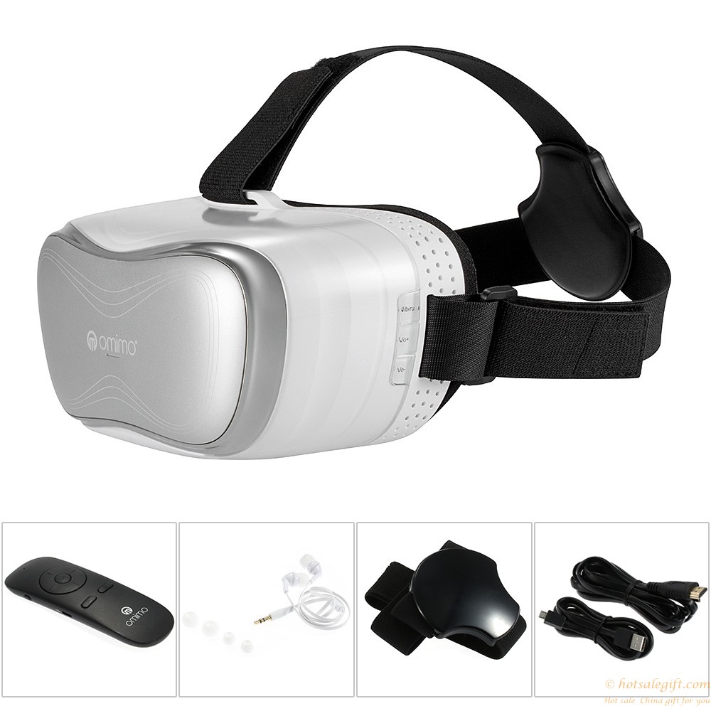 hotsalegift omimo allinone immersive virtual reality vr 3d android video glasses hdmi 1080p hd imax digital display 6