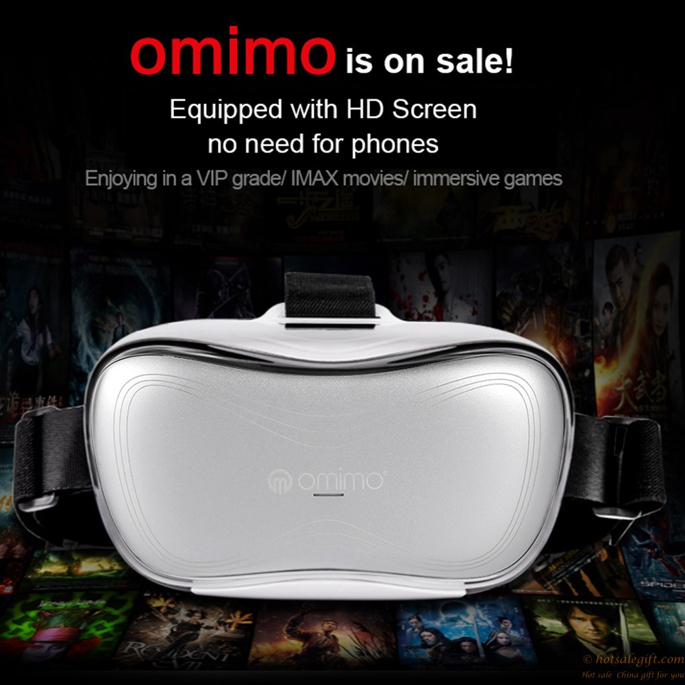 hotsalegift omimo allinone immersive virtual reality vr 3d android video glasses hdmi 1080p hd imax digital display