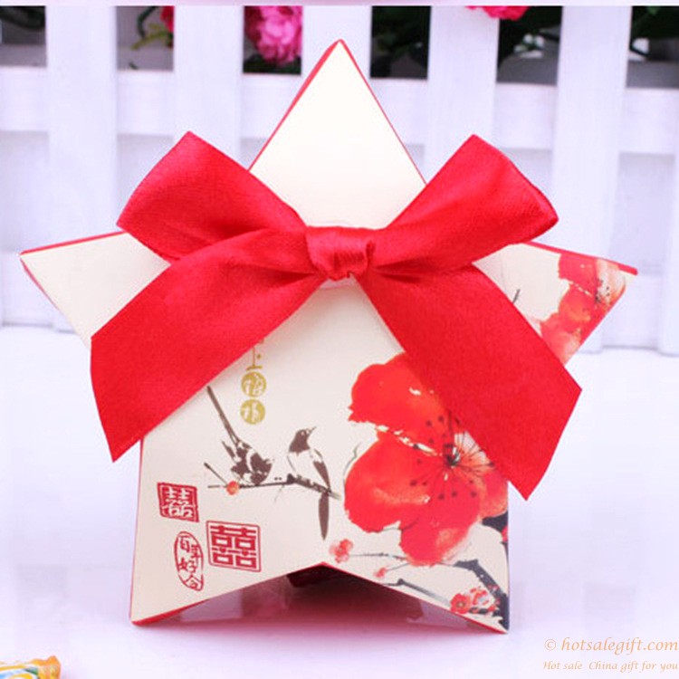 hotsalegift pentagram paper candy box wedding birthday party