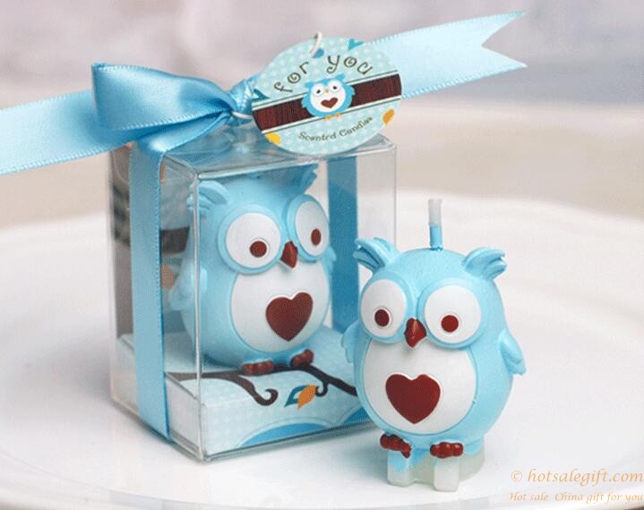 hotsalegift smokeless candles creative wedding owl design candle favors 3