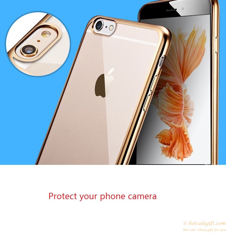 hotsalegift ultrathin transparent plating plastic hard phone case high quality iphone 1