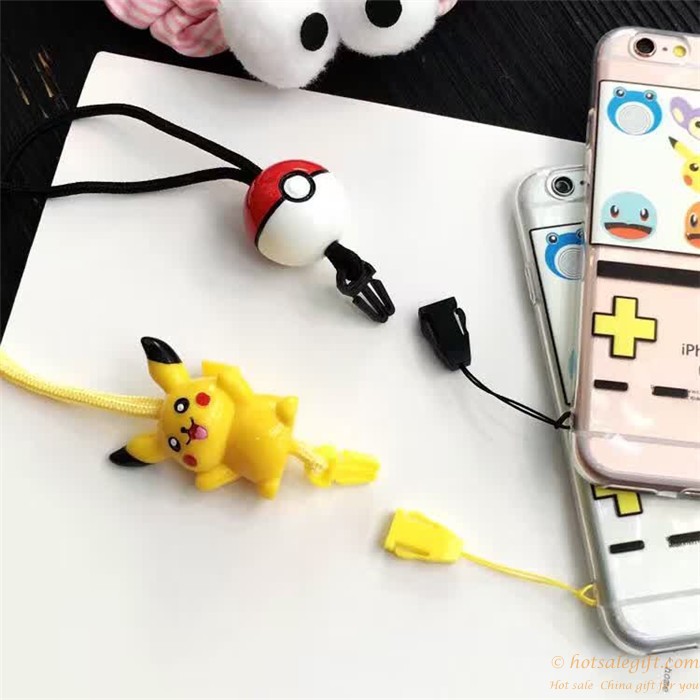 hotsalegift cheap price oem tpu pokemon phone case lanyard pokeball attached 5