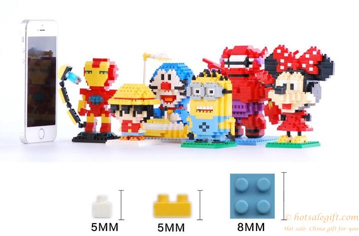 hotsalegift creative design minions despicable children toy building blocks 5