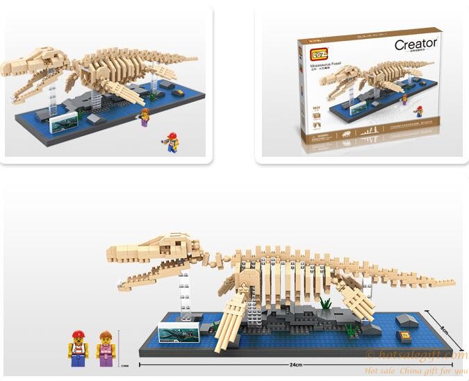 hotsalegift factory assemble plastic dinosaur mini building block kids 1