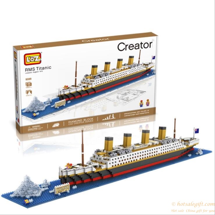 hotsalegift mini plastic titanic childrens creative building blocks educational toys 2