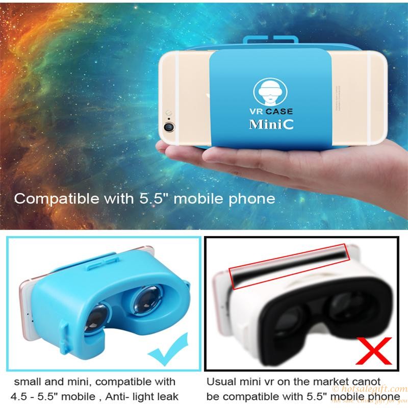 hotsalegift portable vr box mini virtual reality vr 3d glasses 4755inch smartphones 8