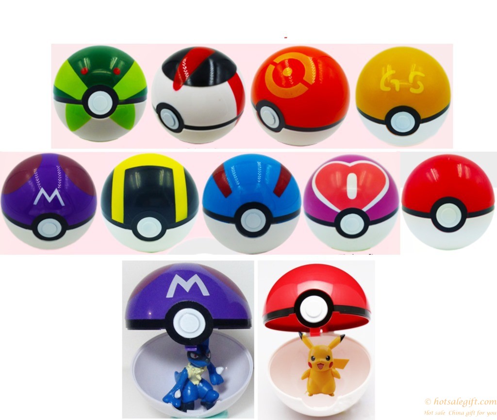 hotsalegift promotional plastic pokemon pokeball toys oem production