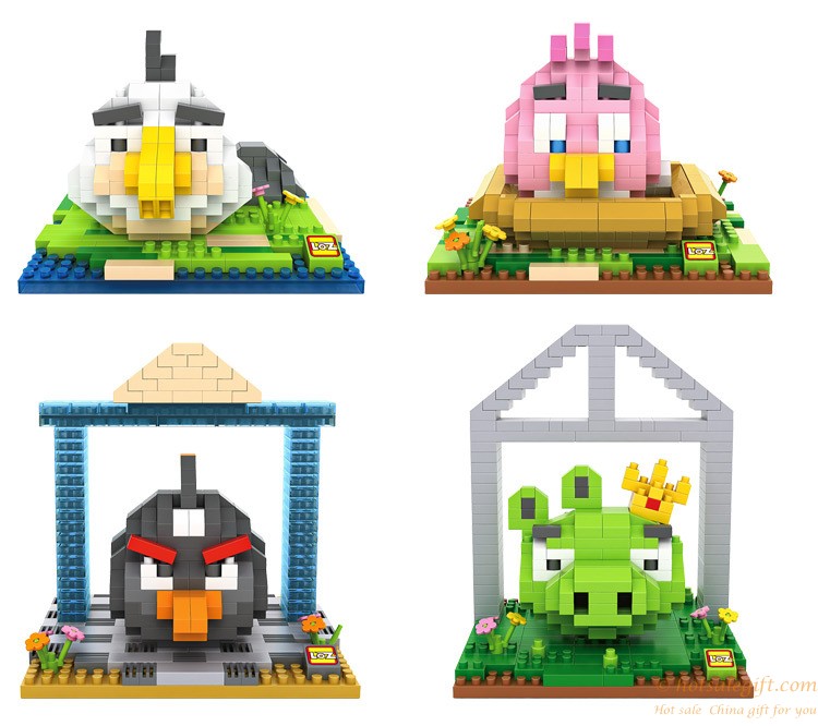 hotsalegift super mini angry birds plastic building blocks kids educational toys 1