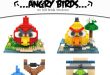 Super mini angry birds blokuje plastik budynek dzieci zabawki edukacyjne