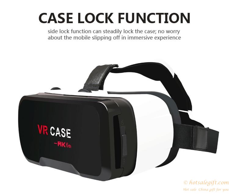 hotsalegift vr case rk6th virtual reality 3d glasses vr box helmet smartphones 476 inch 10