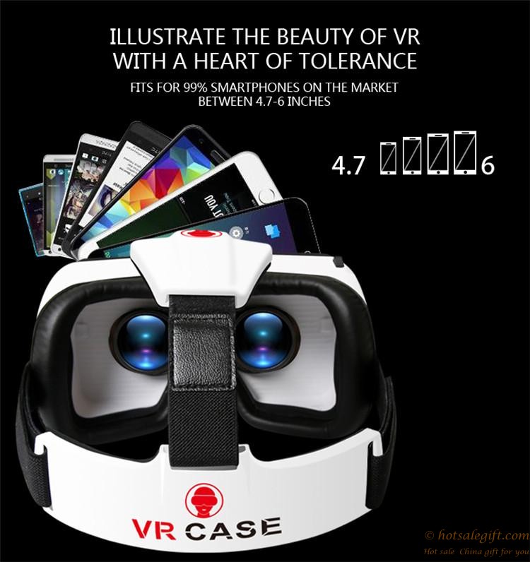hotsalegift vr case rk6th virtual reality 3d glasses vr box helmet smartphones 476 inch 30