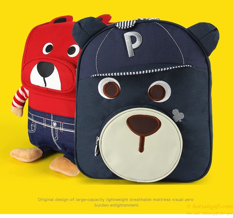 hotsalegift cute bear design cartoon children schoolbag