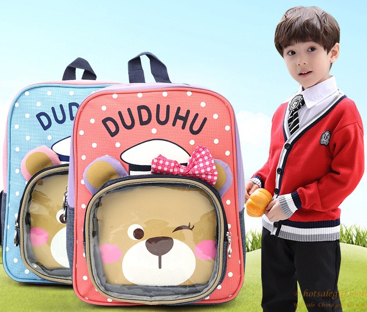 hotsalegift cute cartoon bear shape childrens backpack school bag 1
