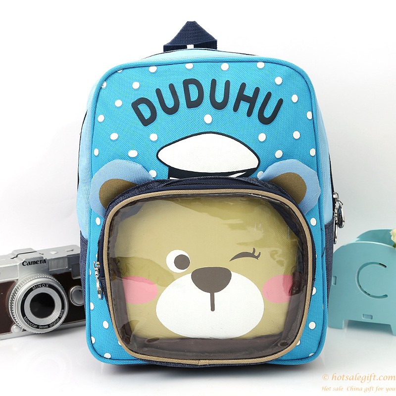 hotsalegift cute cartoon bear shape childrens backpack school bag 2