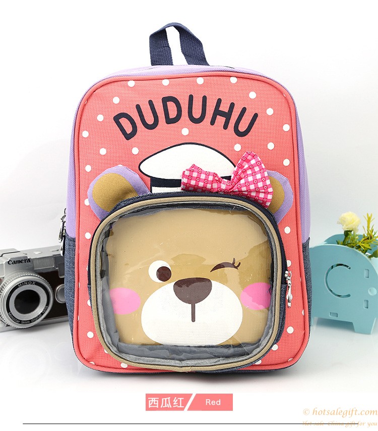 hotsalegift cute cartoon bear shape childrens backpack school bag 3