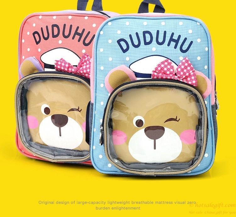 hotsalegift cute cartoon bear shape childrens backpack school bag