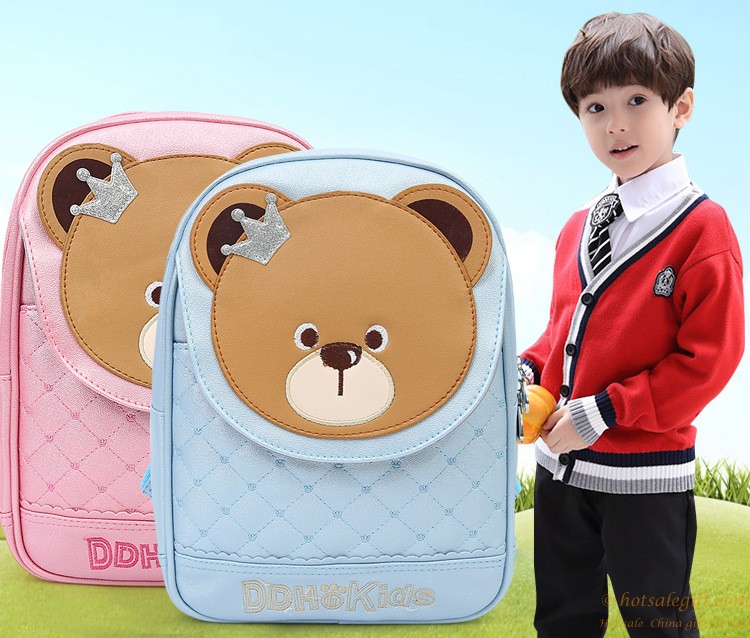 hotsalegift cute cartoon children shoulders burden reduction bear backpack schoolbag 1