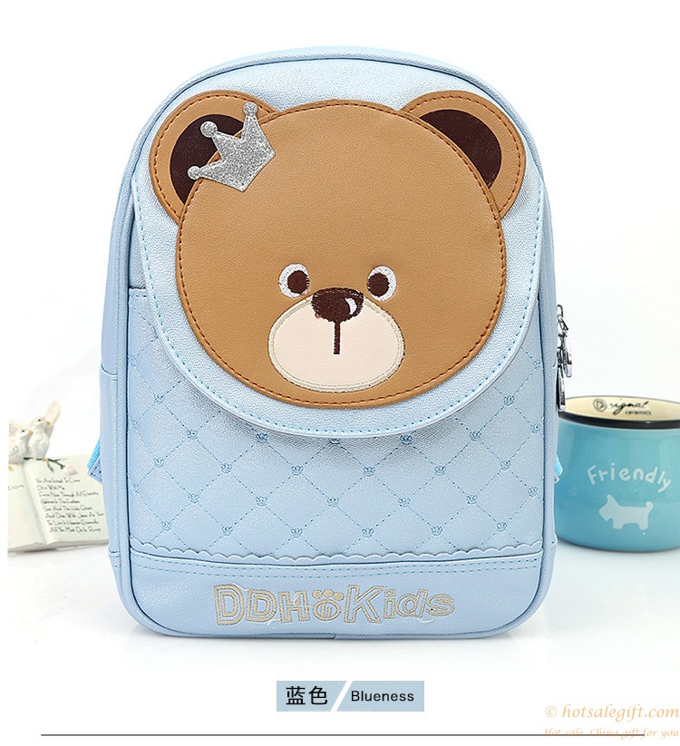 hotsalegift cute cartoon children shoulders burden reduction bear backpack schoolbag 5