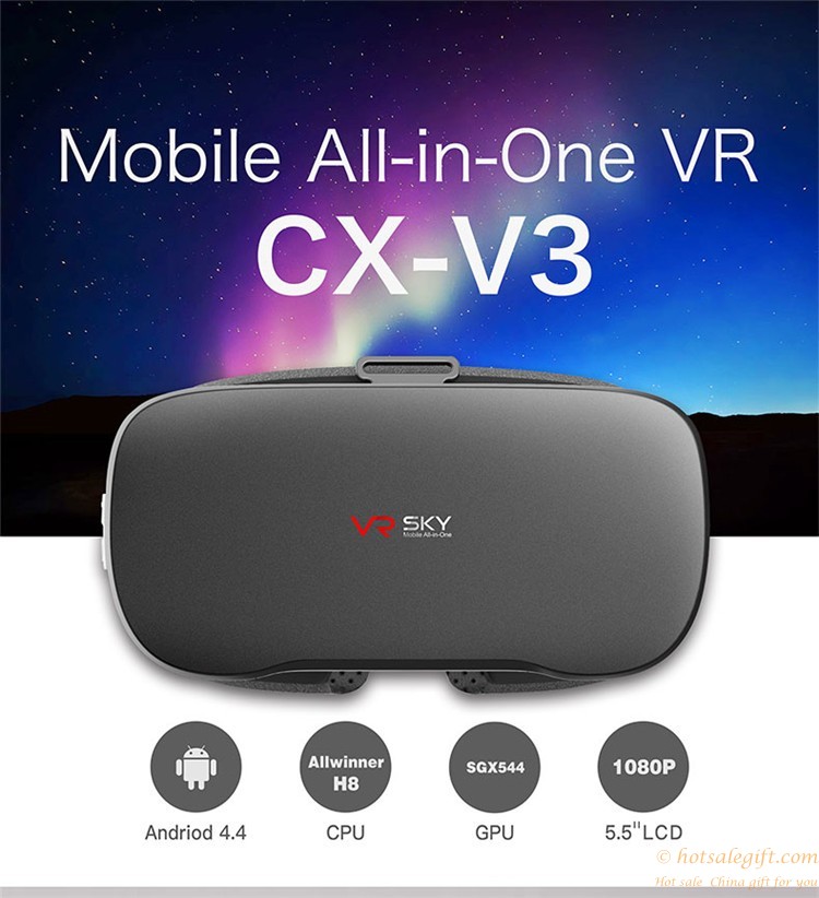 hotsalegift immersive experience allinone vr sky 3d glasses headset helmet