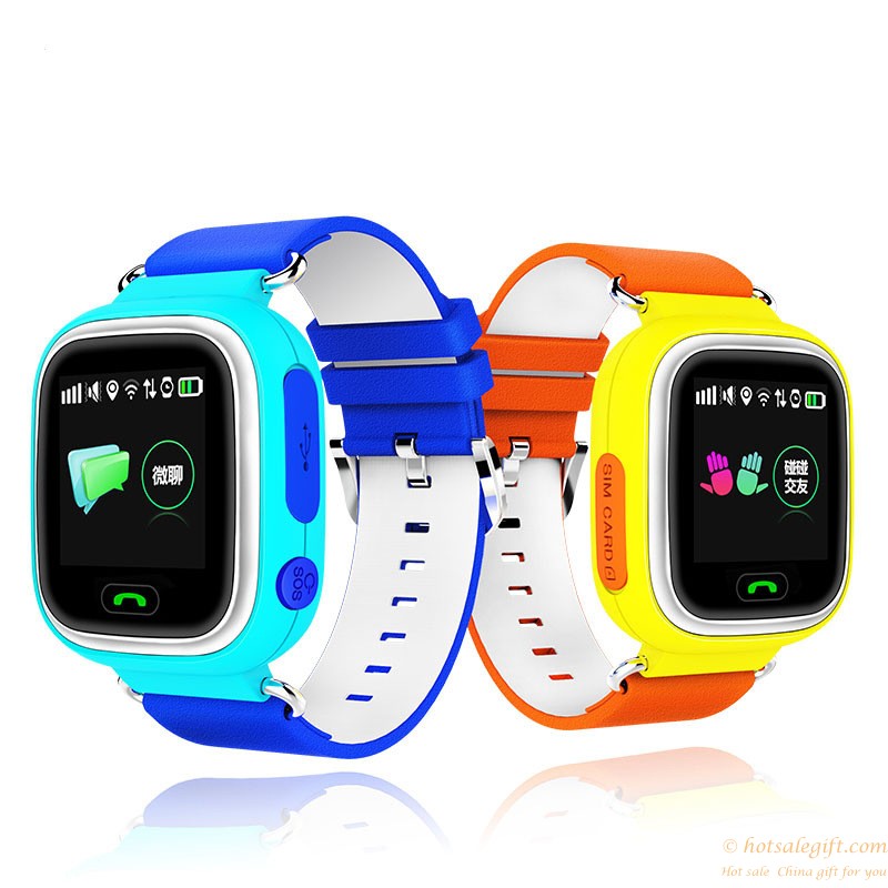 hotsalegift touch screen gps tracker wifi positioning smart watch kids anti lost sos call 4