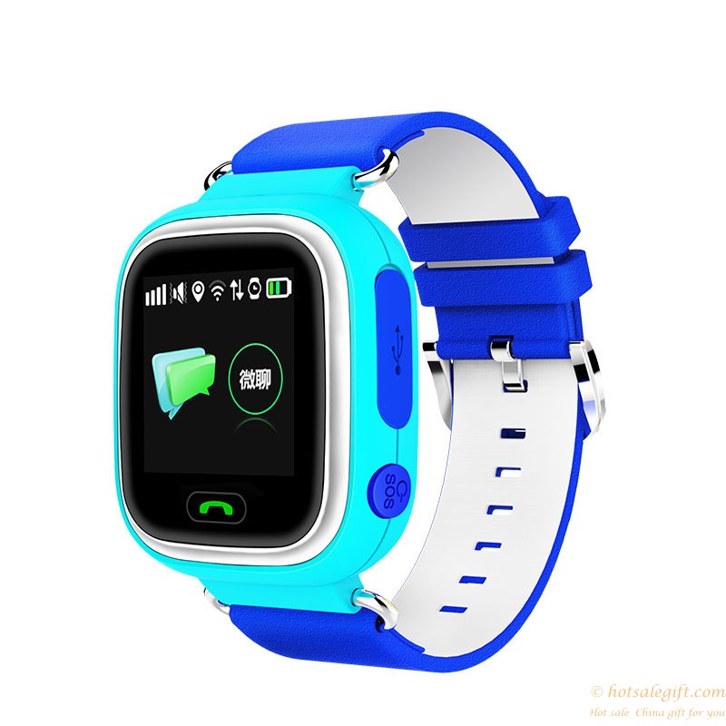 hotsalegift touch screen gps tracker wifi positioning smart watch kids anti lost sos call 7