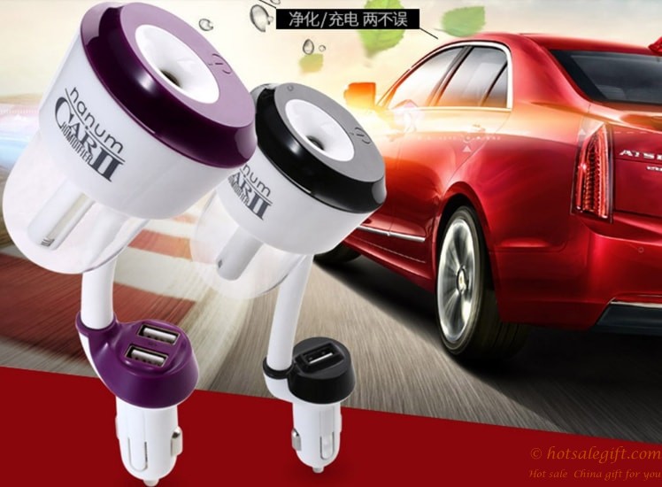 hotsalegift ultrasonic nebulizer humidifier aromatherapy car air purification 3
