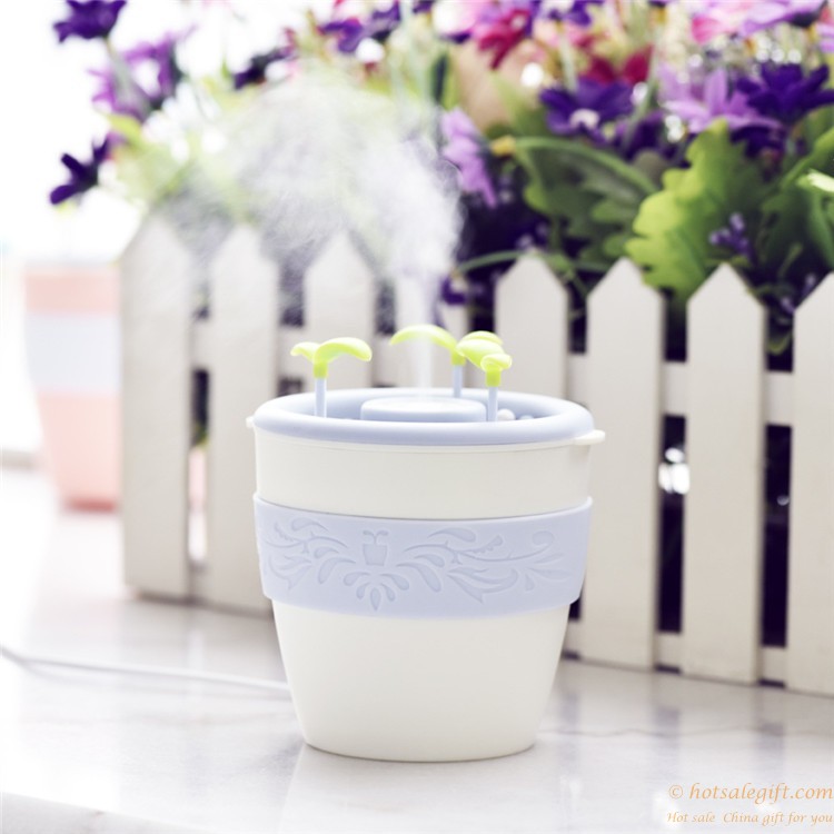 hotsalegift anion potting plant usb mini air humidifier aromatherapy home office car 5