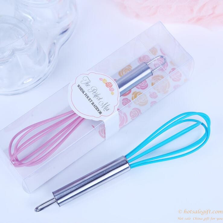 hotsalegift stainless steel whisk wedding favors blue pink whisk