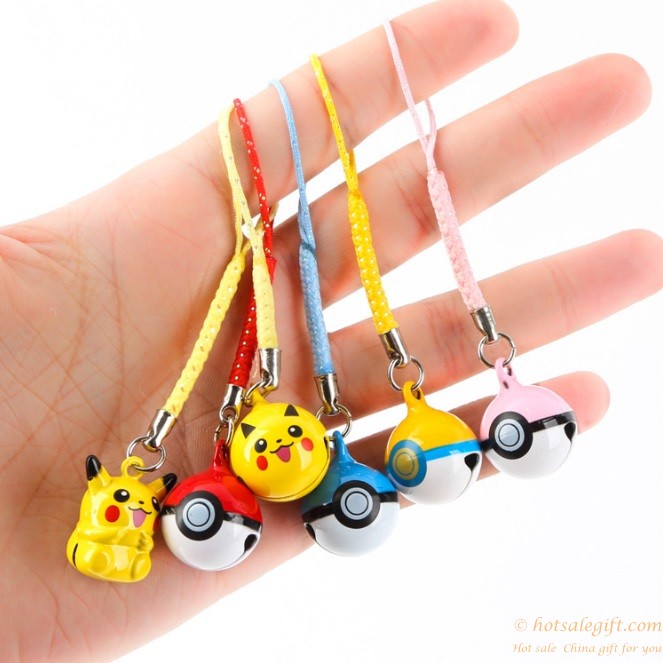 hotsalegift pikachu pokeball jingle bells pendant pokemon toy