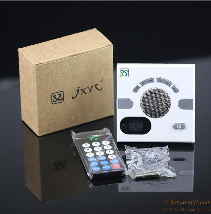 hotsalegift smart home wall switch speaker wall music speaker remote controller fm aux time display