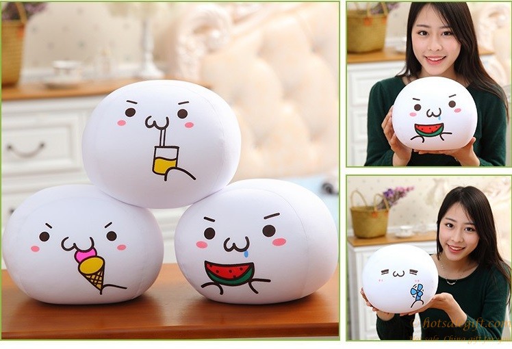 hotsalegift super kawaii emoji lovely soft plush ball pillow kids 5