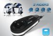 Bluetooth Intercom Høyttaler motorsykkel hjelm Stereo FM-radio Headset 5 Riders 1200m