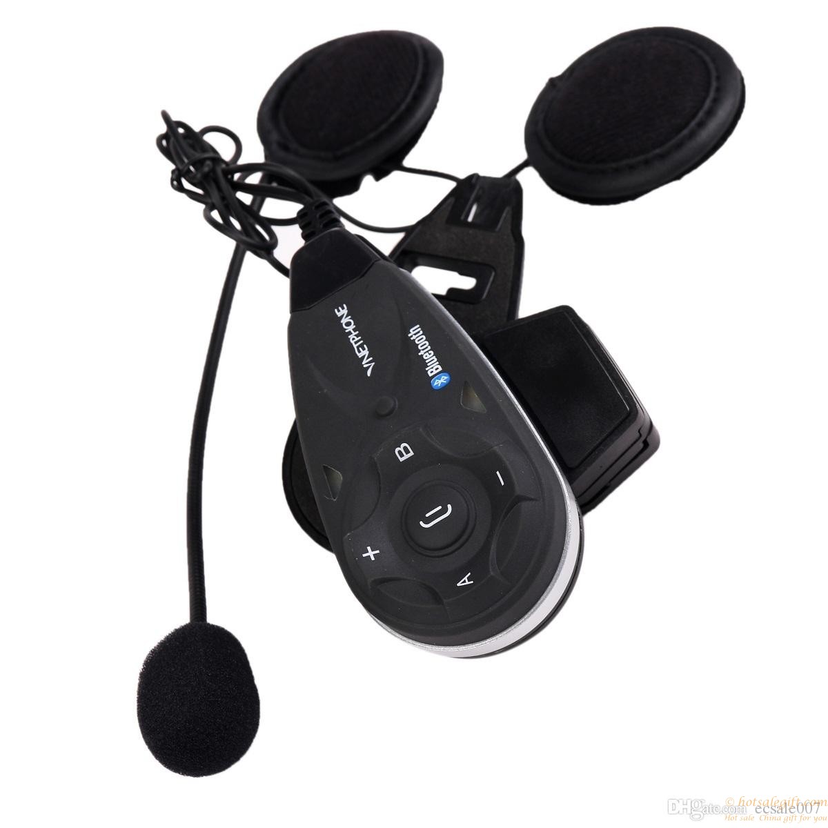 hotsalegift bluetooth intercom interphone motorcycle helmet stereo fm radio headset 5 riders 1200m 6