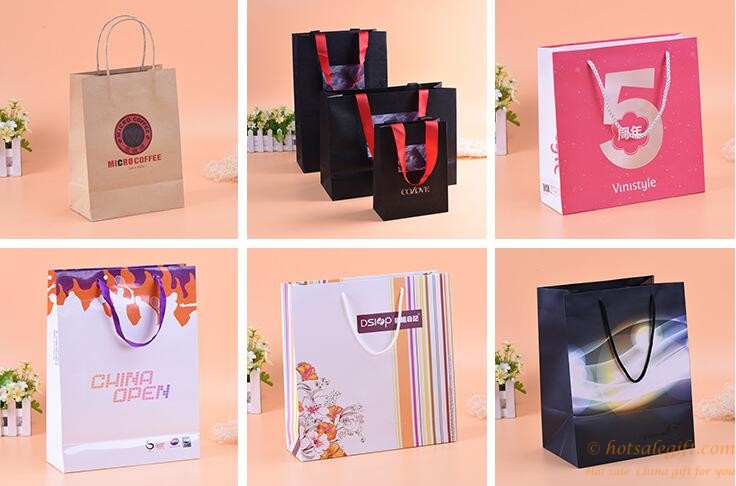 hotsalegift high quality custom paper bags printing logo shopping pack paper bag 3