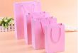Евтини Pink Kraft Paper Bag лого OEM за пазаруване