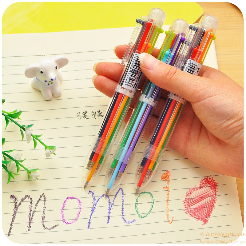 hotsalegift wholesale cheap price 6 colors plastic ballpoint pen 2