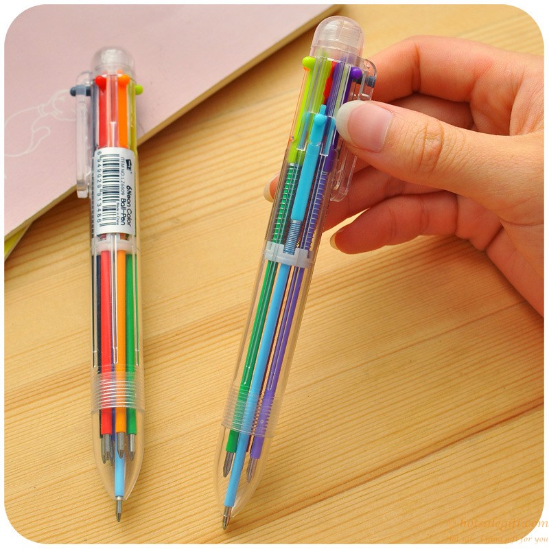 hotsalegift wholesale cheap price 6 colors plastic ballpoint pen 3