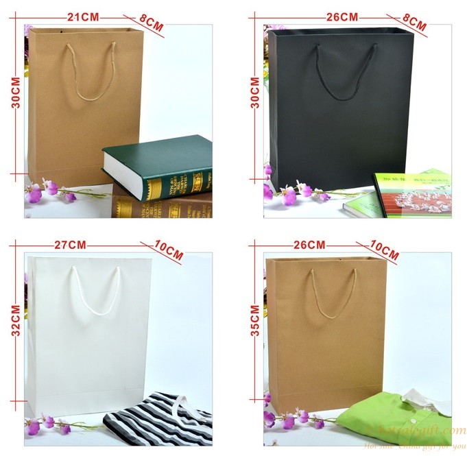 hotsalegift wholesale custom logo printing kraft paper bag handle 1