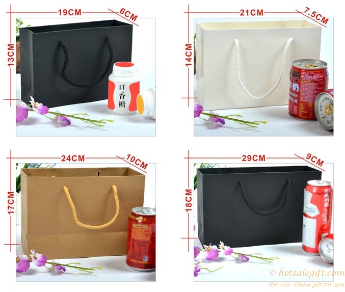 hotsalegift wholesale custom logo printing kraft paper bag handle 2