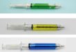 Wholesale syringe shape plastic ballpoint pen LOGO printing