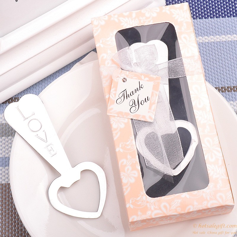hotsalegift metal love heart shaped bottle opener wedding favors 2