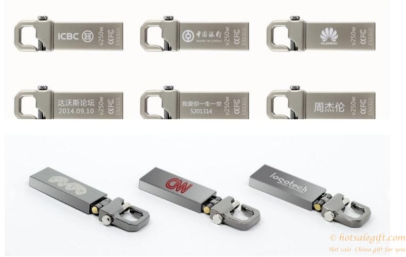 hotsalegift mini metal hook usb flash drive custom logo 5