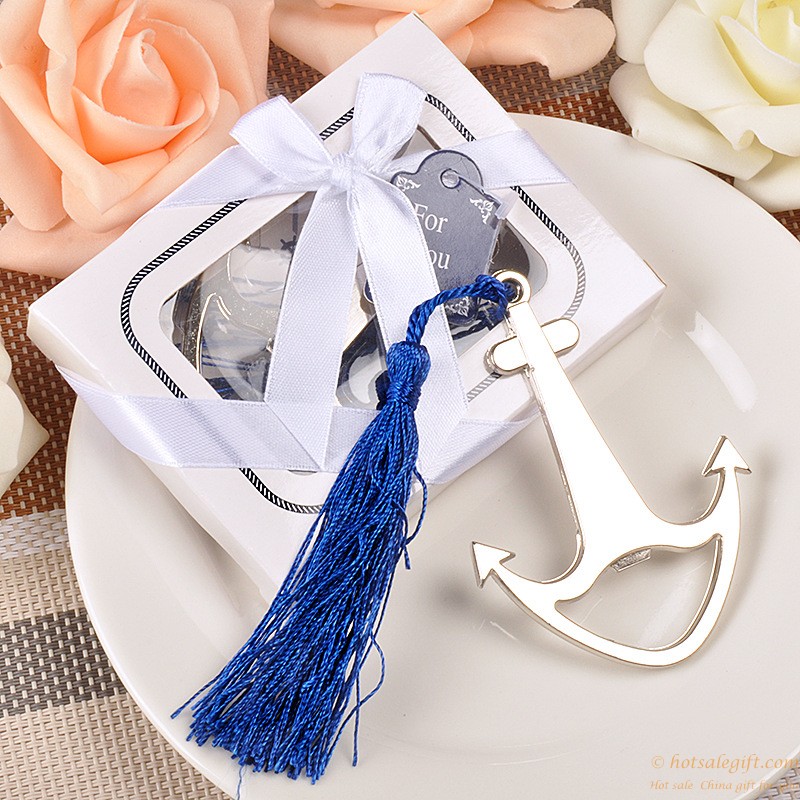 hotsalegift silver metal anchor beer bottle opener wedding favors 2