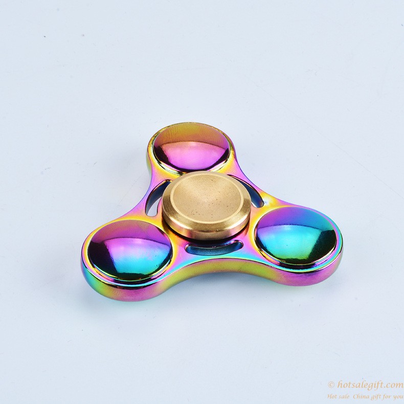 hotsalegift hot sale aluminum metal rainbow fidget spinner relieve stress toy 5